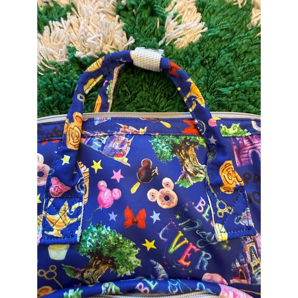Disney Parks Backpack  Large Blue Excellent Park Hopper Best Day Ever Print - Picture 5 of 10